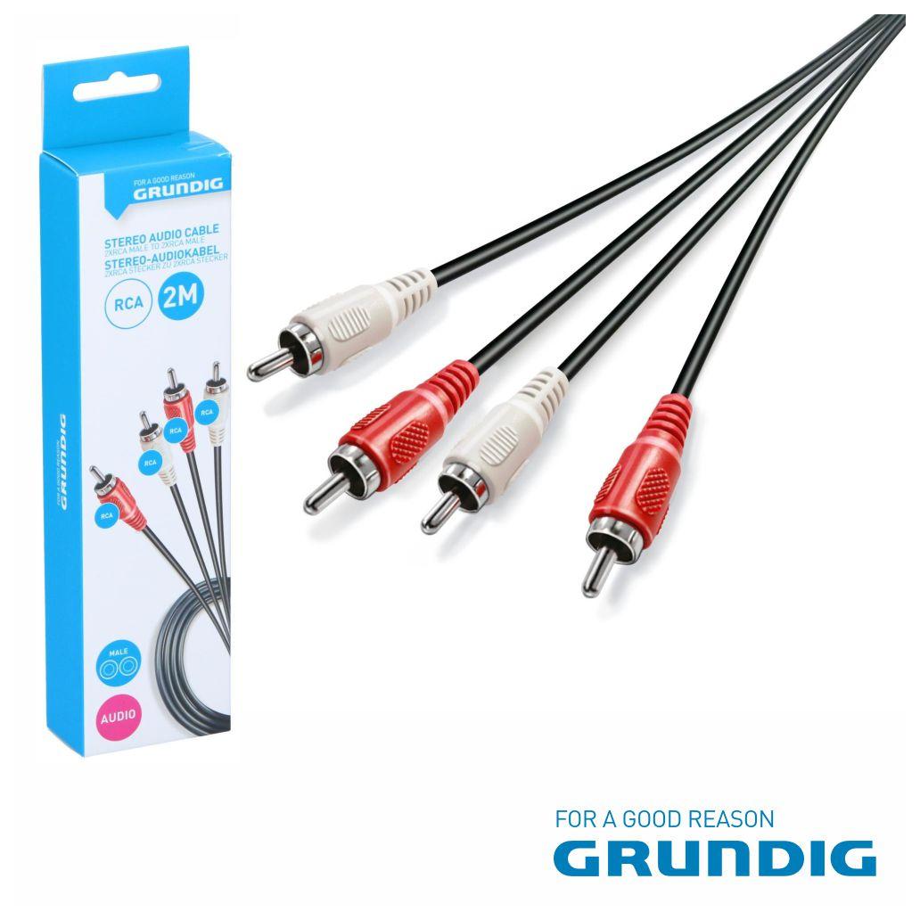 (imagem para) Cabo 2-RCA Macho / 2-RCA Macho 2M GRUNDIG